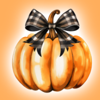 Pumpkin With Bow